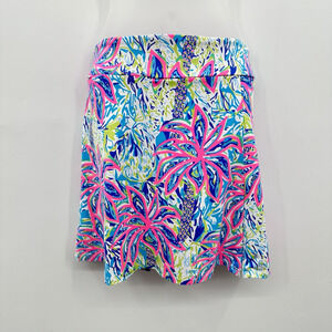 Lulu-B Tropical Floral Nylon Stretch Skorts Size XS Multicolor UPF 50+ Pockets